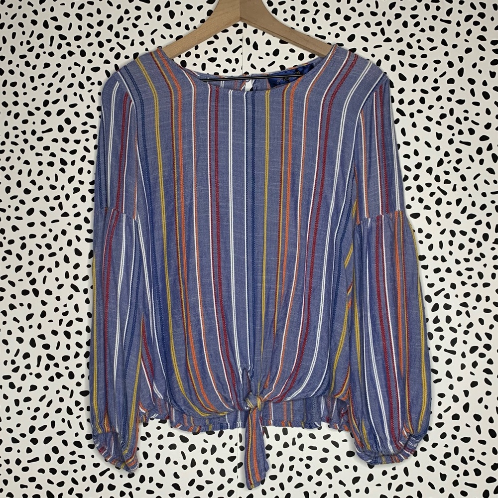 francesca’s | blue striped top